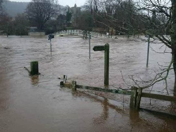 Flooding in Rothbury earlier this month. Picture by Tony Robson