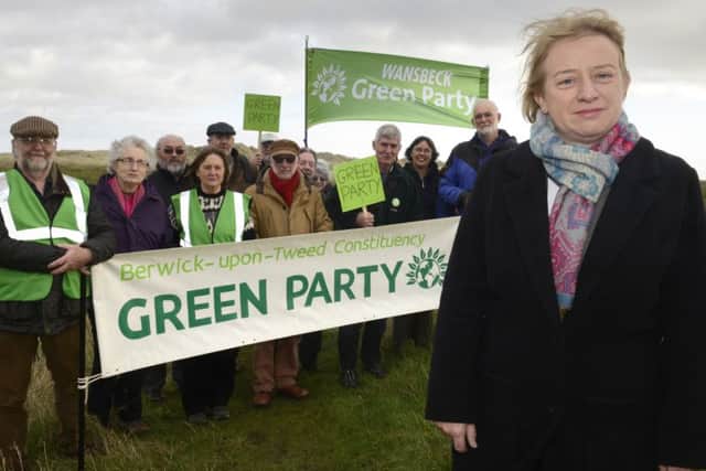 Green Party leader Natalie Bennett met members of the Save Druridge campaign group and party activists at Cresswell. 
Picture by Jane Coltman