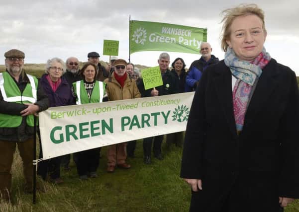 Green Party leader Natalie Bennett met members of the Save Druridge campaign group and party activists at Cresswell. 
Picture by Jane Coltman