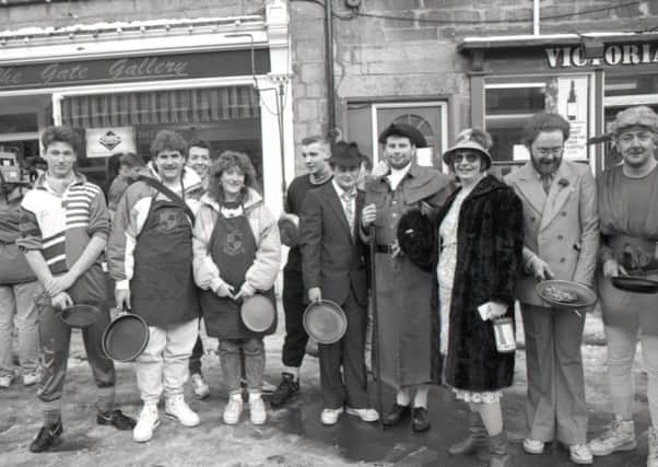 Remember when from 25 years ago, start of the pancake race in Alnwick