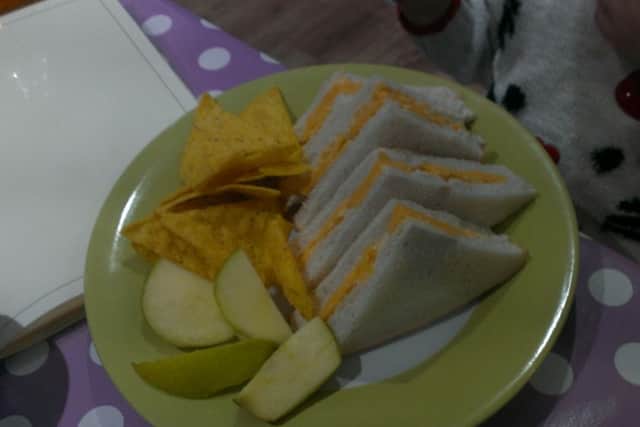 Children's cheese sandwich at Little Treasures tea room