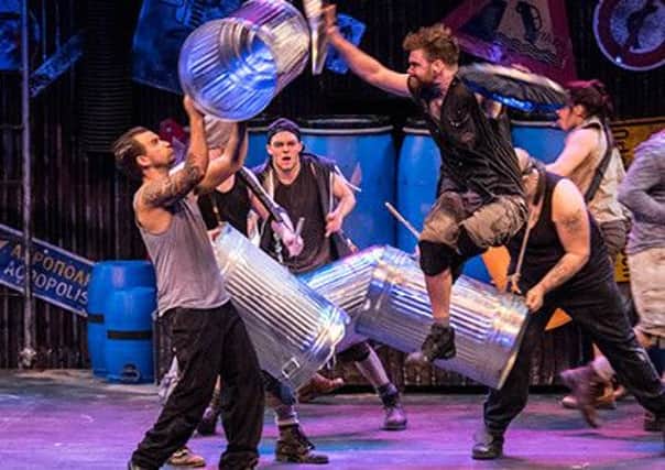 A fast-moving scene from Stomp.
