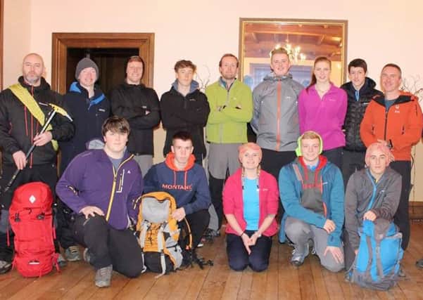 Some of the Mount Toubkal expedition team.