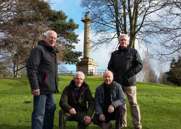 David Taylor, Tom Pattinson, Carlo Biagioni and Coun Tim Kirton at Column Field in Alnwick. Picture by James Willoughby