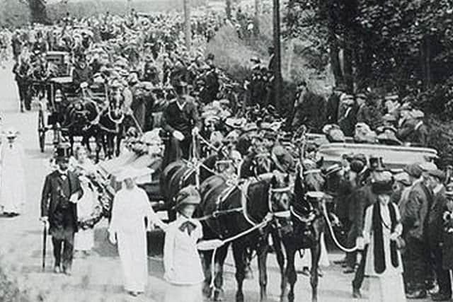 Emily Davisons funeral procession through Morpeth.