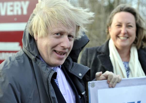 Boris Johnson, during a visit to north Northumberland last March, with Anne-Marie Trevelyan. Picture by Jane Coltman