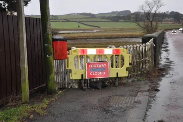 The blocked-off entrance to Lovers Walk in Alnmouth. Picture by Terry Collinson