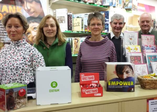 Some of the team at Alnwick Oxfam.
