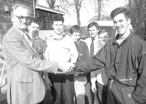 Barndale get the Shrovetide ball in March 1991.