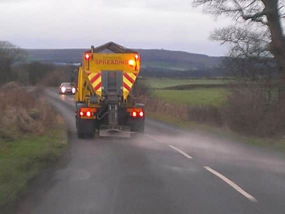 Gritting taking place in Northumberland.
