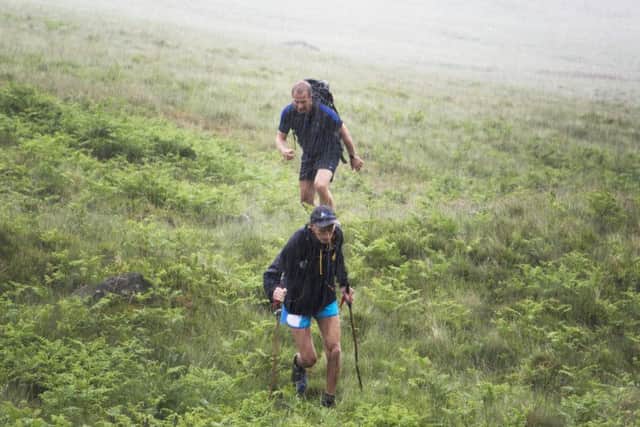 Robson Green joins fell-running legend Joss Naylor for a run in the Cheviot Hills
 during the second episode of Further Tales from Northumberland, which is being screened next Monday night on ITV.