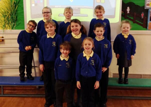 Members of Broomhil First School Council, who delivered their own assembly to the rest of the school to promote some important messages about online safety.