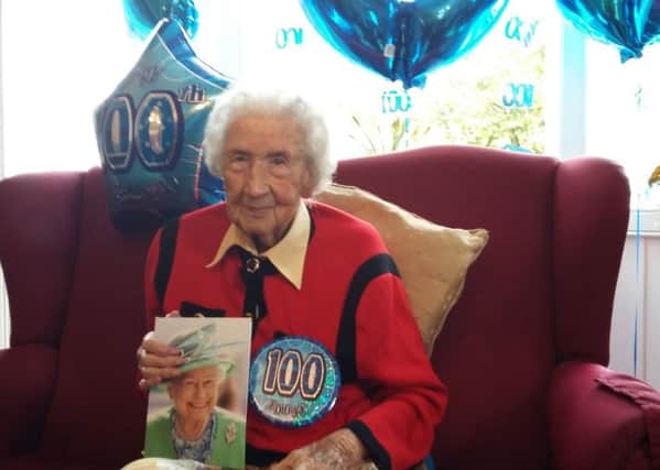 Gladys Murdy on her 100th birthday.