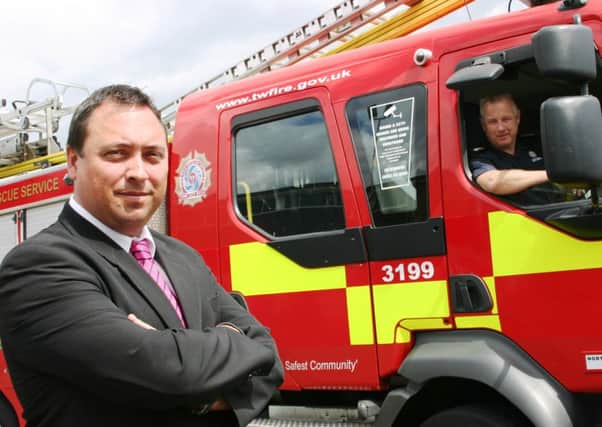 Wayne Young, of North Tyneside Council, with Graeme Hurst, of Tyne and Wear Fire and Rescue Service, ahead of the Operation Hotspot  launch.
