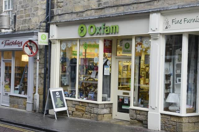 The Oxfam charity shop in Alnwick