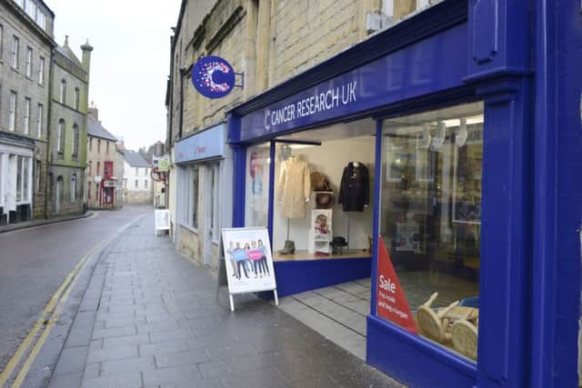 One of the Cancer Reasearch UK shops in Alnwick