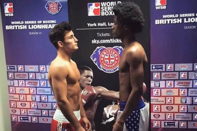 Cyrus Pattinson, left, and Ardreal Holmes, right, ahead of their World Series of Boxing contest.