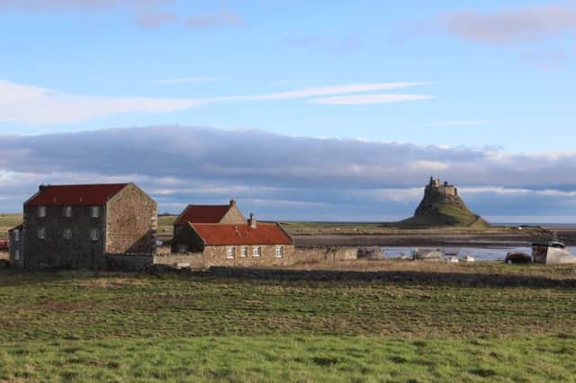 The location of trench one with Lindisfarne Castle in the background.