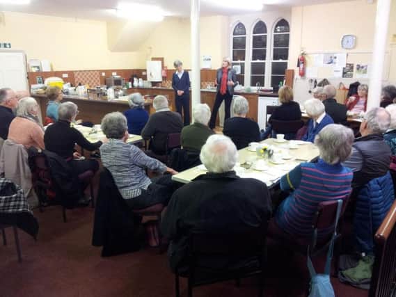 The event in the Methodist Church Hall, Alnwick, last Thursday.