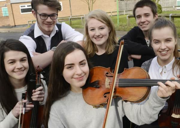 KEVI music students Amy Locks, Lyria Christensen, Katarzyna Glancey, Elliott Cansfield, Lydia Wheeler and Callum Heslop are looking forward to their forthcoming concert.
Picture by Jane Coltman