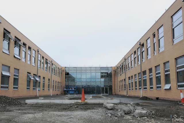 Progress on the new Duchess's Community High School.