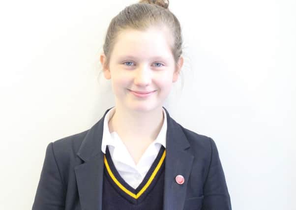 Izzie Thorneycroft, 14, a pupil at Kings Priory School at Tynemouth.