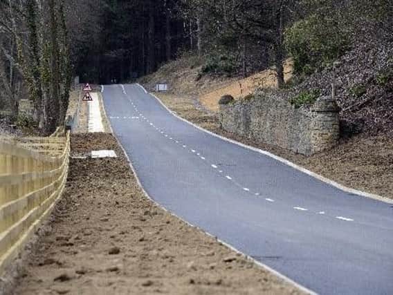 The repaired and reopened B6344 road. Picture by Jane Coltman