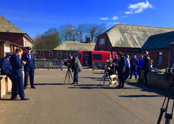 Filming at Alnwick's Lindisfarne Middle School, as part of the First Class pilot. Picture by Donald Bentley