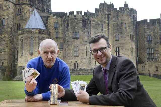 Cribbage players Andrew Stevens and  Siv Sears at Alnwick Castle.
Picture by Jane Coltman