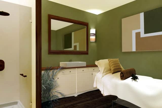 An artist's impression of a treatment room at the Beau Monde leisure complex at Lucker.
