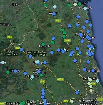 This map shows locations of defibrillators in the region, including those installed/managed by The Stephen Carey Fund.