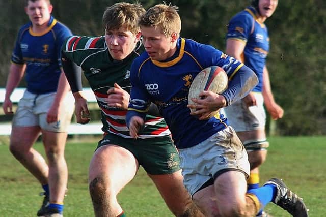 Andrew Shell running the West Hartlepool back line ragged on Saturday.
