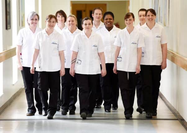 The first 10 recruits on Northumbria Healthcare and Northumbria Universitys innovative nurse training programme.