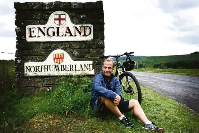 From Shiver Productions 

FURTHER TALES FROM NORTHUMBERLAND 
WITH ROBSON GREEN 
Monday 29th February 2016 on ITV 

Pictured: Robson Green stands on the border of the County of Northumberland.

Robson Green returns for a third instalment of this popular series, as he continues to explore his home county - one of the most fascinating, remote and beautiful parts of Great Britain.

This time, in each episode Robson tackles a different journey through Northumberland - from hiking the Pennine Way, to travelling along the border with Scotland, from travelling by air to get a bird?s eye view of the region, to following the route of the River Tyne. 

Along the way he?ll tell the stories of the people and landmarks he encounters on his travels.
 

In this first episode of the series Robson takes to the skies to get a bird's-eye view of Northumberland.

At a former RAF training base at Milfield, Robson is given a lesson in flying a glider, soaring like a bird over the Cheviot Hills and getting an aerial view of an Iron