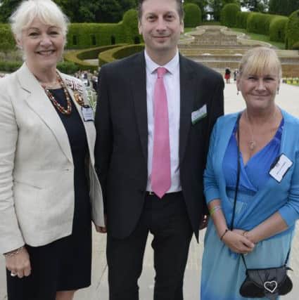 Deputy Lord Lieutenant Dr Caroline Pryer with David Wilson and Joy Bowman from The Stephen Carey Fund
. Picture by Jane Coltman