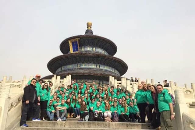 The high school group at the Temple of Heaven.