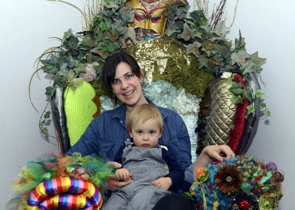 Claire Newton, Alnwick Playhouse arts development manager, with her son Leander.