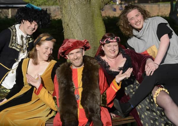 Alnwick Theatre Club members rehearse the farce In My Lady's Chamber.
Picture by Jane Coltman