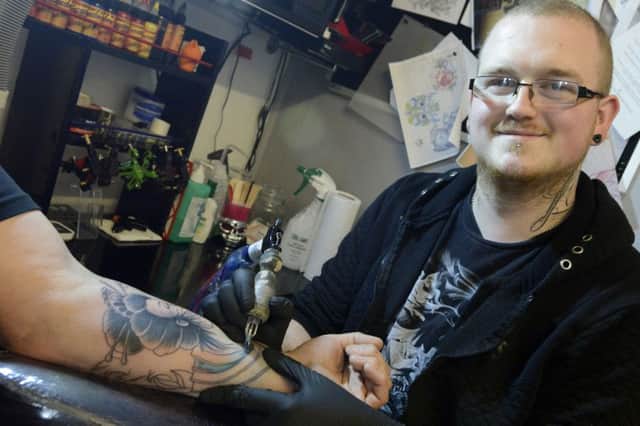 Mark Gray of Grayscale Tattoos in Amble.
Picture by Jane Coltman