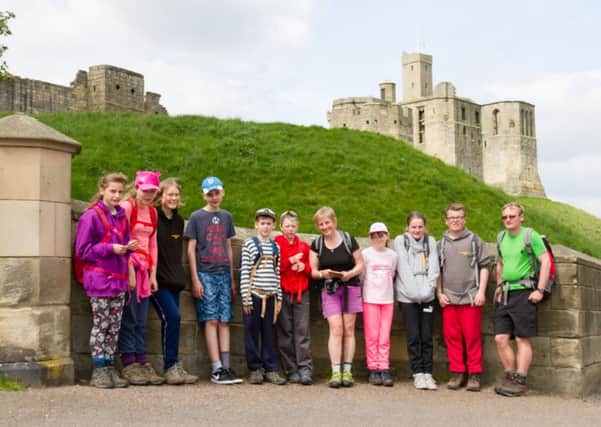 Pupils from Lydgate Special School at Warkworth Castle. Picture by Iain Robson