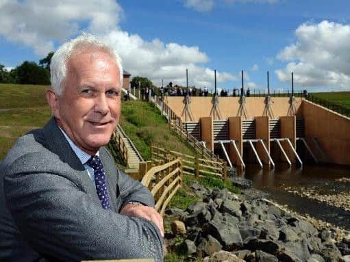 Sir Philip Dilley of the Environment Agency at Mitford dam, which is part of the Morpeth Flood Alleviation Scheme. Picture by Jane Coltman