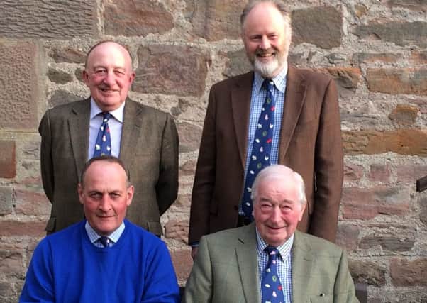 Back row (left to right) Ronald Barber, Lord James Joicey. Front row (left to right) Nick Hargreave, Michael Walton.