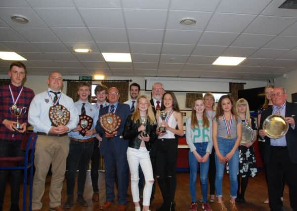 A group of the winners at this years Morpeth Sports Awards with town Mayor Coun Andrew Tebbutt.