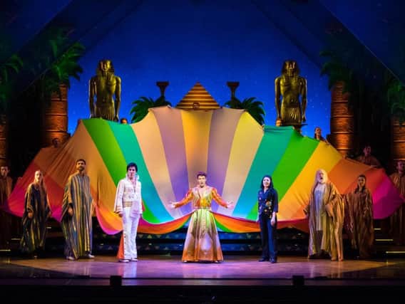 Joe McElderry and Lucy Kay in a scene from Joseph and the Amazing Technicolor Dreamcoat.