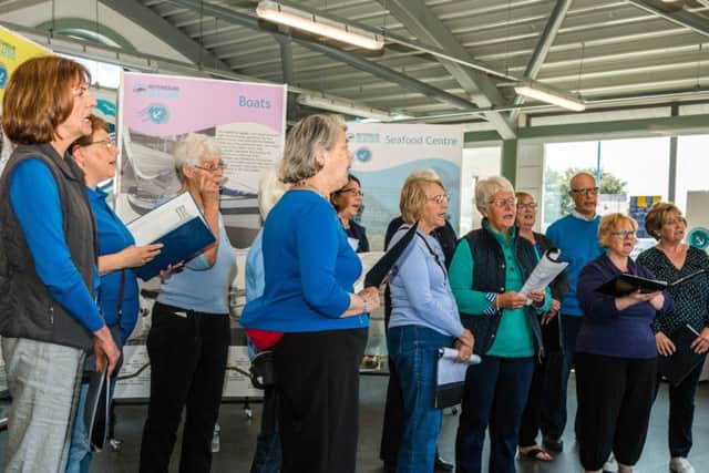 The Harbour Lights choir sang sea-related songs, among others. Picture by Andrew Mounsey.