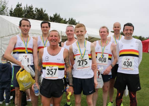 The Alnwick team who competed in the Druridge Bay 10k Run.