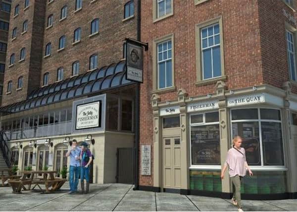 How the former Waterline pub on Newcastle Quayside will look when it reopens as The Jolly Fisherman on the Quay.