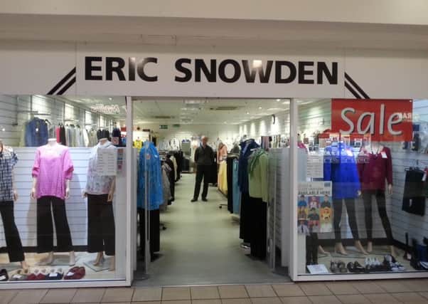 The Eric Snowden store in Manor Walks shopping centre, Cramlington, which is to close afte 45 years of trading.
