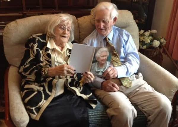 Audrey and Christopher Hutchinson, from Seahouses, who celebrated their 70th wedding anniversary.