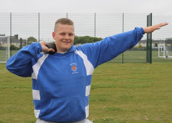 Andrew Knight has smashed a 21-year-old Northumberland record in the shot put.